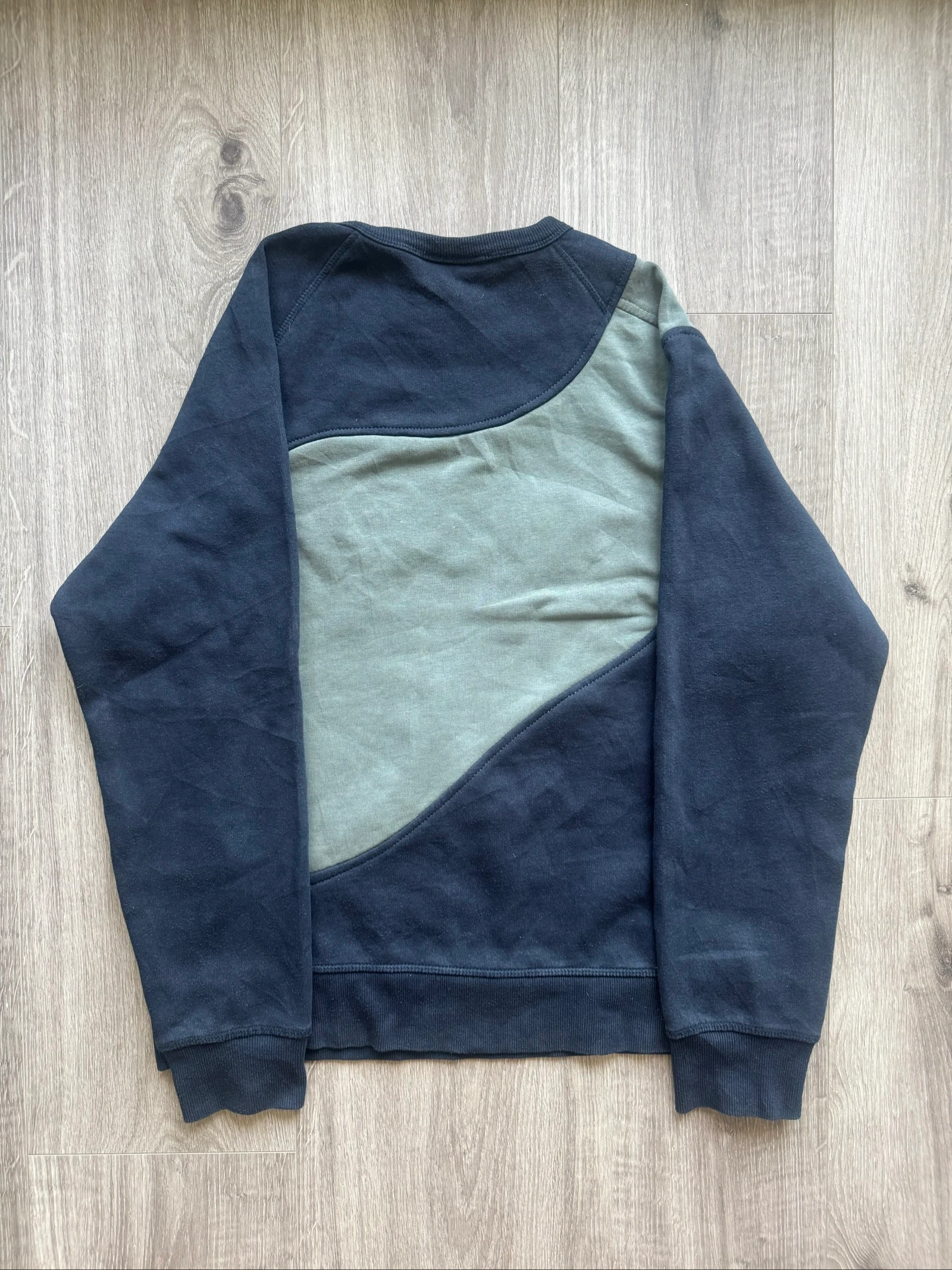 Adidas Vintage Spell Out Sweatshirt Marinegrijs Geborduurd Logo 90s Y2K Ronde Hals M – photo 6